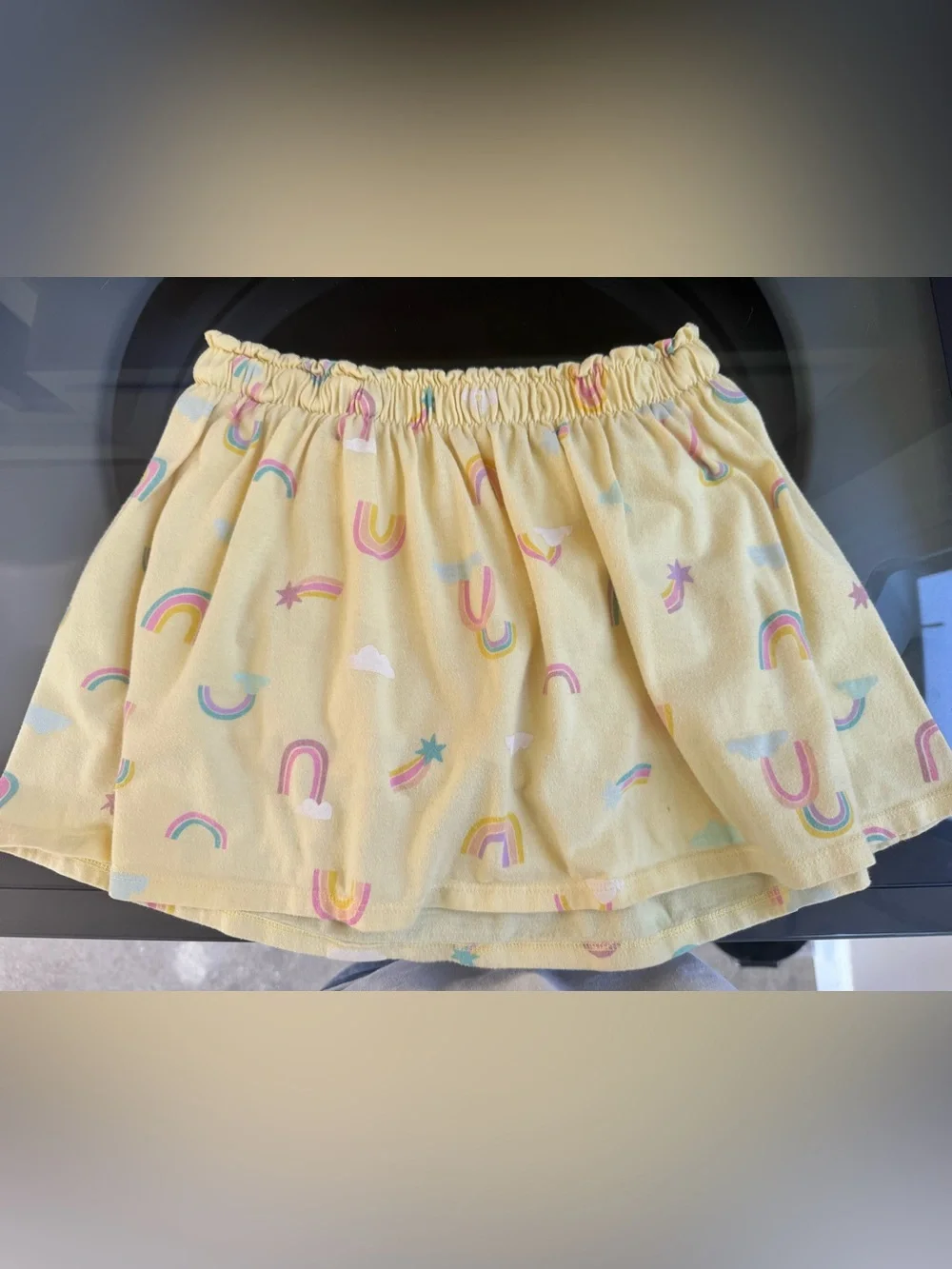 Cat & Jack Yellow Rainbow-Print Girls Skirt